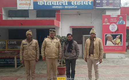 सहावर पुलिस द्वारा 01 वांछित अभियुक्त को किया गया गिरफ्तार।