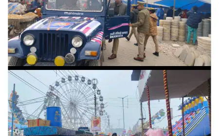 एस पी कासगंज ने मार्ग शीर्ष मेले में महिलाओं की सुरक्षा व्यवस्था के दृष्टिगत एंटी रोमियो टीम की गाडी से किया शौहदो को चैक