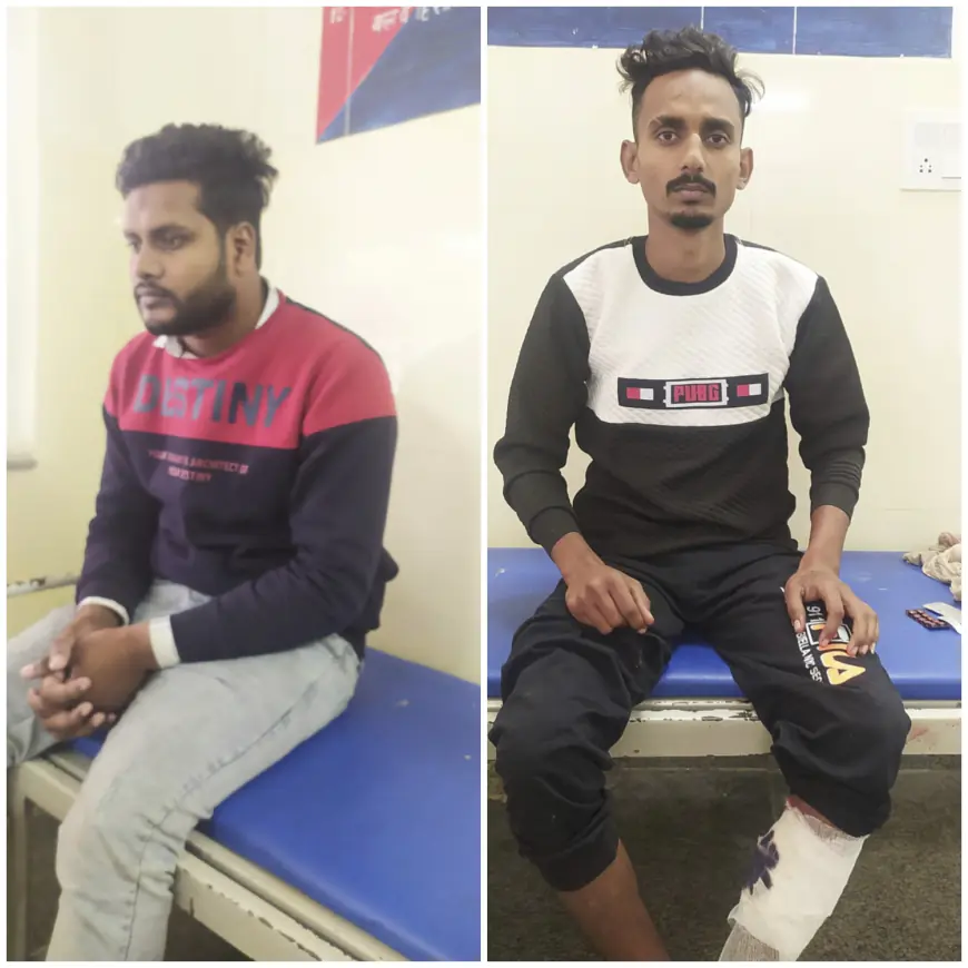 आजमगढ़: पुलिस पार्टी पर जानलेवा हमला करने वाले 2 शातिर बदमाश पुलिस मुठभेड़ में घायल