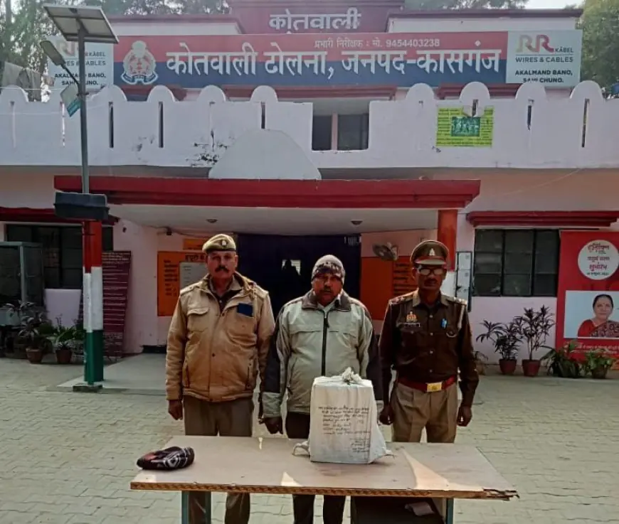 ढोलना पुलिस द्वारा 01 अभियुक्त को 45 पाउच अवैध देशी शराब के  साथ किया गिरफ्तार ।