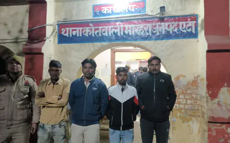 पुलिस ने जुआ खेलते चार अभियुक्तों को 2800 रूपए तथा 52 ताश के पत्तों सहित गिरफ़्ता