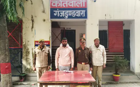गंजडुण्डवारा पुलिस द्वारा 01 अभियुक्त को किया गया गिरफ्तार।
