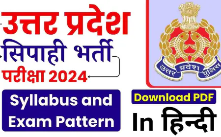 UP Police Constable भर्ती 2024: परीक्षा पैटर्न और सिलेबस का विवरण