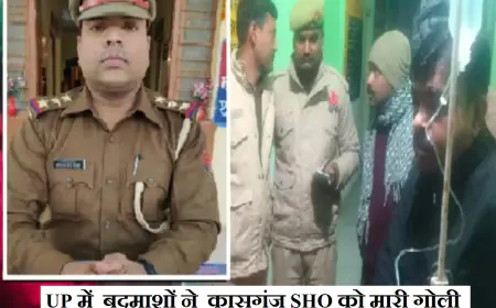 UP में  बदमाशों ने  कासगंज SHO को मारी गोली