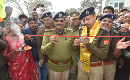 पुलिस चौकी का IG शलभ माथुर और SSP और  ASP ने किया संयुक्त उद्घाटन