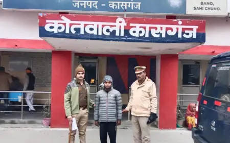 कासगंज पुलिस द्वारा एनडीपीएस एक्ट के अभियोग में वांछित एक अभियुक्त को किया गिरफ्तार