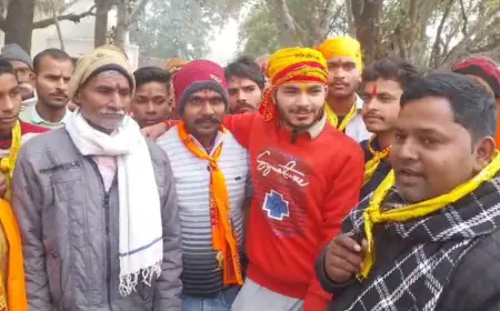 श्री राम प्राण प्रतिष्ठा कार्यक्रम के उपलक्ष्य में गूँजे जय श्री राम के नारे।