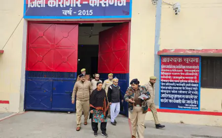 कासगंज डीएम और एसपी ने किया जिला कारागार का औचक निरीक्षण।