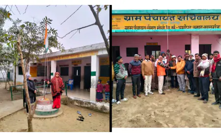 सचिवालय सेमरा मोर्चा पर  प्रधान द्वारा 75वें गणतंत्र दिवस के पावन अवसर पर  ध्वजारोहण किया ।