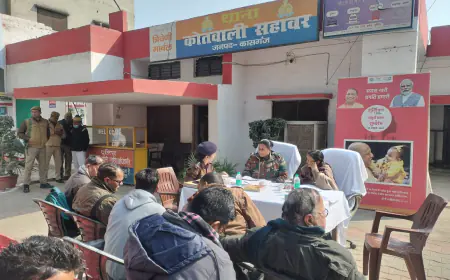 कासगंज समाधान दिवस पर,डी एम व एस पी ने  थाना सहावर और पटियाली में सुनीं जनता की समस्यायें ।