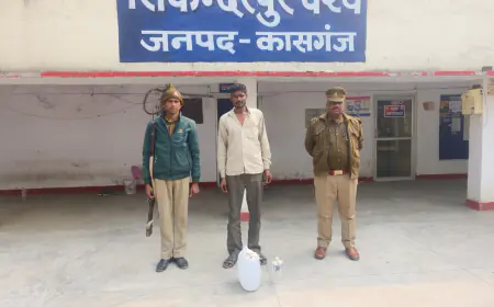 सिकंदरपुर वैश्य क्षेत्रान्तर्गत 10 लीटर अवैध कच्ची शराब बरामद ।