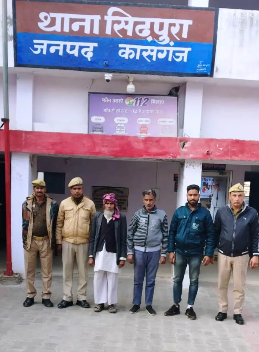 सिढपुरा पुलिस द्वारा 03 वांछित अभि0गण को किया गया गिरफ्तार ।