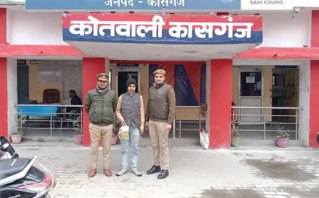 कासगंज पुलिस ने 01 अभियुक्त को नशीला पाउडर सहित किया गिरफ्तार।