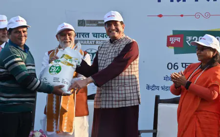 Bharat Rice: सरकार ने 29 रुपये प्रति किलोग्राम पर 'भारत' चावल किया लॉन्च, 5 और 10 किलोग्राम के पैक