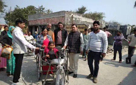 अमांपुर विधानसभा में 50 दिव्यांगजनो को ट्राईसाइकिल वितरण किया गया।