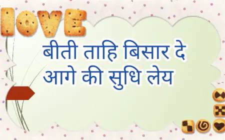 बीती ताहि बिसार दे आगे की सुध ले