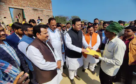 राज्यमंत्री संदीप सिंह व क्षेत्रीय सांसद विधायक सहित प्रशासन के लोग कसा गांव में पीड़ितों से मिल दी सांत्वना