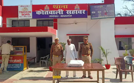 सहावर पुलिस द्वारा 01 अभियुक्त को  18 पऊआ अवैध देशी शराब सहित किया गिरफ्तार।