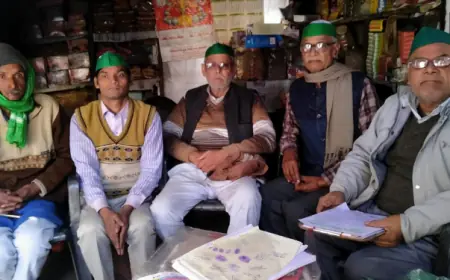 दिल्ली जा रहे किसानों का हरियाणा सरकार द्वारा रास्ता रोका समाधान न होने पर किसान पंचायत में किया विरोध