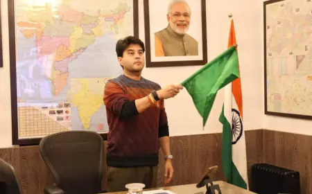 ज्योतिरादित्य सिंधिया ने वर्चुअल माध्यम से ग्वालियर से अयोध्या के लिए चलने वाली अयोध्या आस्था ट्रेन को हरी झंडी दिखाकर किया रवाना