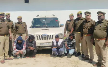 ढाबों पर खड़े ट्रकों से डीजल ओर टायर चोरी करने वाले अंतर्जनपदीय 4 गिरफ्तार