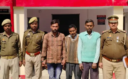 सिढ़पुरा पुलिस द्वारा 03 अभियुक्तगण को किया गया गिरफ्तार