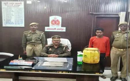 अमांपुर पुलिस द्वारा एक अभियुक्त को 15 लीटर कच्ची शराब  के साथ किया गिरफ्तार।