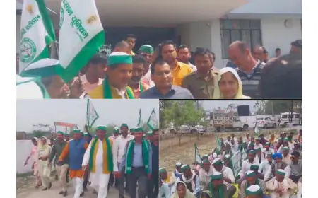 भारतीय किसान यूनियन अराजनैतिक नें किया आरटीओ कार्यालय का किया घेराव।