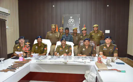 Etah UP Crime : पुलिस ने असलाह फैक्ट्री का किया भंडाफोड़, 10 तमंचे सहित एक गिरफ्तार