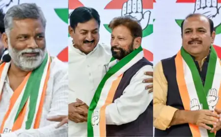 चार राज्यों के दिग्गज नेताओं ने थामा कांग्रेस का दामन