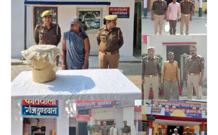 कासगंज पुलिस ने 08 अभियुक्तों को 120 लीटर व 87 क्वार्टर अवैध शराब सहित किया गिरफ्तार। ।