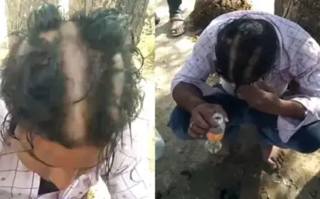 प्रेमी को तालिबानी सजा,  जूते चटवाये- प्रेमिका की पेशाब पिलवाई