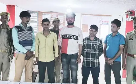 Etah police And Crime:  पुलिस ने 8670 रुपये सहित  जुआ खेलते 5 पकड़े