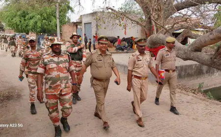 पटियाली पुलिस व केन्द्रीय अर्धसैनिक बल द्वारा थाना पटियाली क्षेत्रांतर्गत  में फ्लैग मार्च किया गया