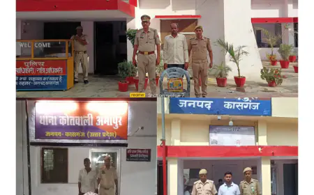 कासगंज जनपदीय  पुलिस द्वारा 04 अभियुक्तगण को  68 क्वार्टर अवैध देशी शराब, 30 लीटर अवैध कच्ची शराब के साथ किया गिरफ्तार।।