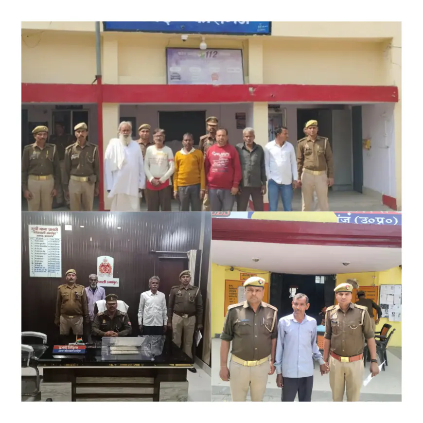 कासगंज जनपदीय पुलिस द्वारा 9 वारण्टी अभियुक्तगण को किया गया गिरफ्तार ।