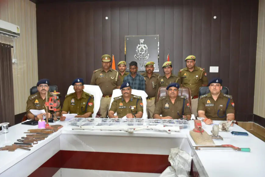 Etah UP Crime : पुलिस ने असलाह फैक्ट्री का किया भंडाफोड़, 10 तमंचे सहित एक गिरफ्तार