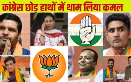 इन बड़े चेहरों ने 'हाथ' छोड़ 'कमल' थामकर राजनीति गरमाई