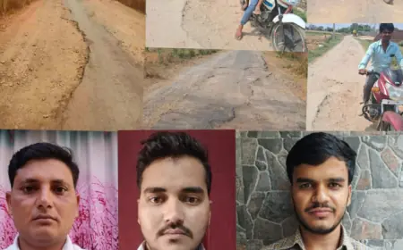 चुनाव के समय पर खराब रोड ठीक काराएं नेता जनता का मुद्दा रोड नहीं तो वोट नहीं