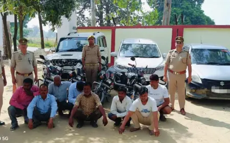 Etah police : 8 जुआरी जुआ खेलते 52660 रुपये व 3 फोरव्हीलर 3 बाइक मोबाइल सहित गिरफ्तार