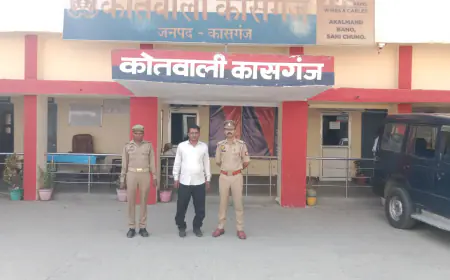30 क्वार्टर अवैध देशी शराब सहित 1 अभियुक्त को कासगंज पुलिस ने किया गिरफ्तार। ।