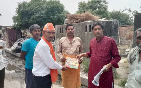 भाजपा कार्यकर्ताओं ने ग्रामीण क्षेत्रों में मांगे वोट