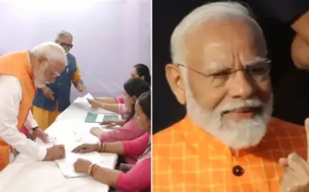 PM Modi Casts Vote: पीएम मोदी ने डाला वोट, लोगों से भी की मतदान करने की अपील