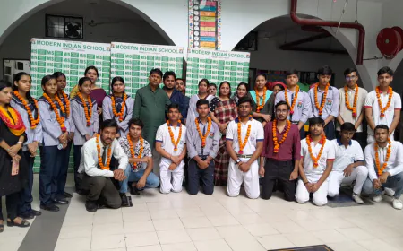 मार्डन इण्डियन स्कूल एमआईएस में हाईस्कूल व इंटरमीडिएट का रजिल्त रहा शतप्रतिशत