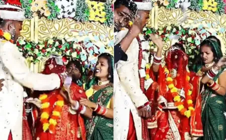 दूल्हे के जयमाला डालते ही दुल्हन तालियां बजाकर नाचने लगी, देखने वाले हक्का बक्का