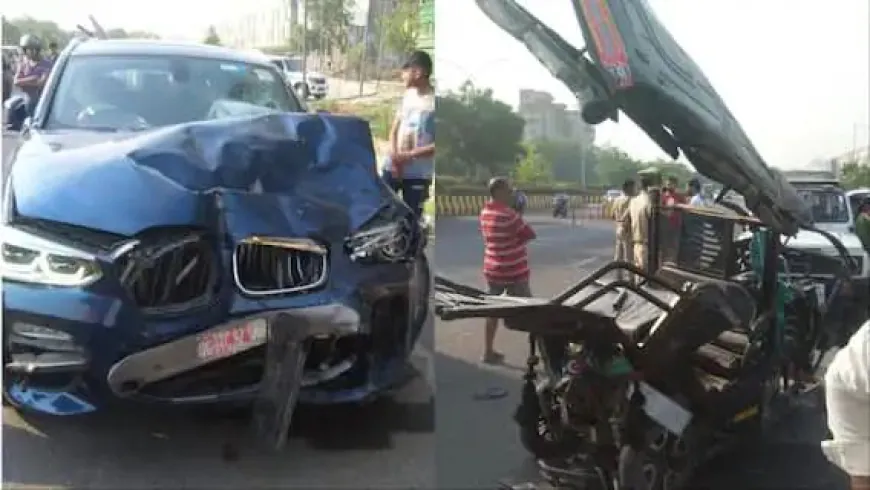 Noida Car And E-Rickshaw Accident: BMW ने ईं- रिक्शा में मारी टक्कर 2 की मौत3 घायल