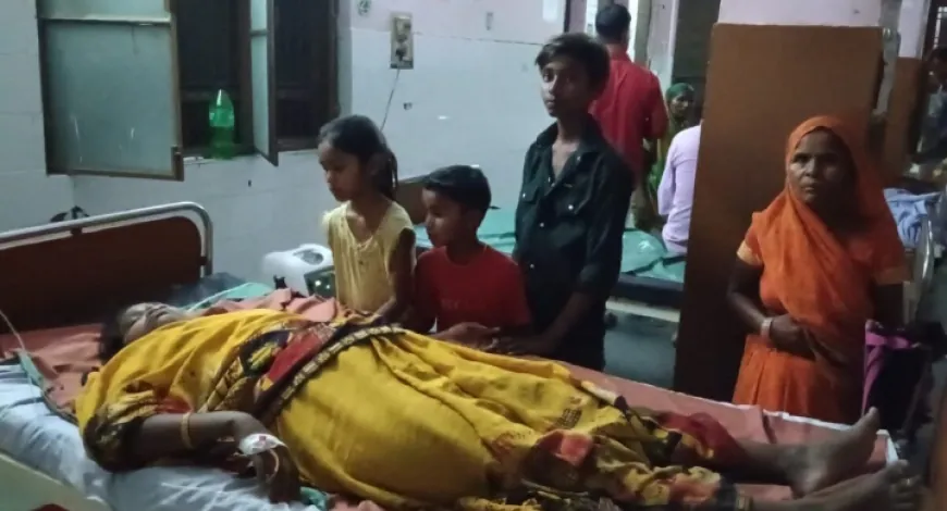 वेवा गरीब महिला को पीटा, हुई बेहोश, मोहल्ले वासियों ने अस्पताल में कराया भर्ती