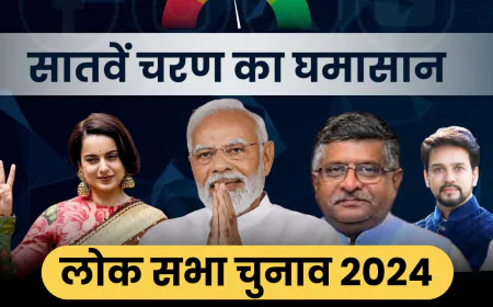 लोकसभा चुनाव 2024 : 7वें चरण में 8 राज्यों की 57 सीटों पर मतदान आज, PM मोदी कंगना रनौत, अनुराग ठाकुर  दिग्गज मैदान में