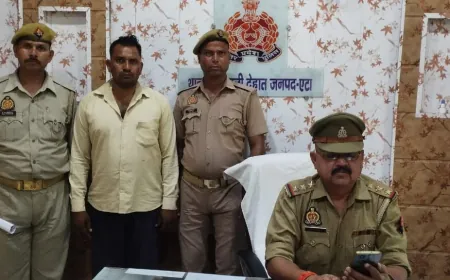 Etah News : कोतवाली देहात और एसओजी टीम ने 13 मुकदमों का आरोपी माल सहित गिरफ़्तार