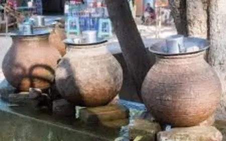 भीषण गर्मी का सितम,दोपहर में बाजार में पसर जाता है सन्नाटा, अब राहगीरो की प्यास बुझाने के लिए नहीं दिखते प्याऊ